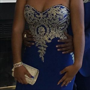 Royal Blue Beaded Formal Dress